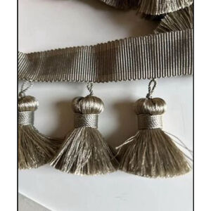 🌿Calico Corners 12 yards, Beige Tassel Trim🌿